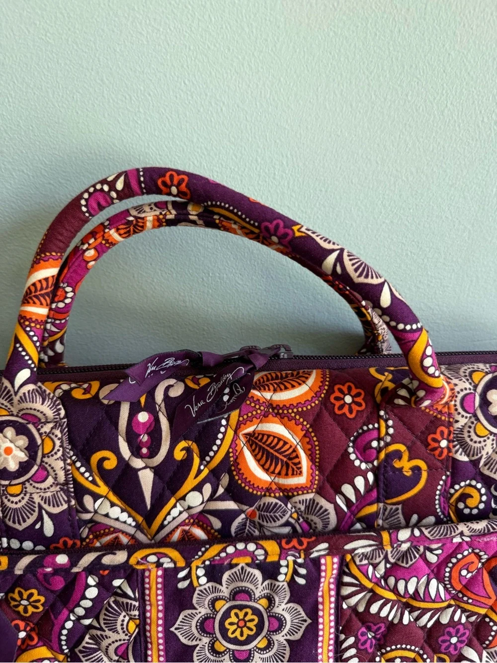 VERA BRADLEY Laptop Quilted Padded Sleeve-Suzani
